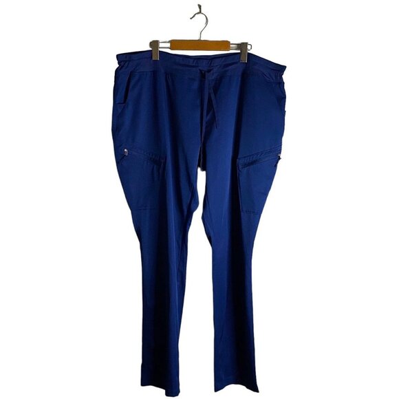 Scrubletics Women's Blue Pull-On Waist Scrub Pants Sz 2XL - Picture 2 of 7